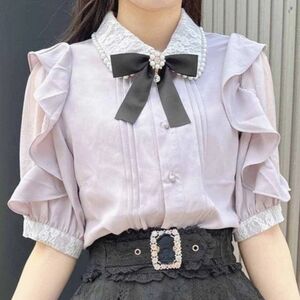 ROJITA - Pearl Collar Blouse